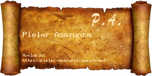Pieler Asszunta névjegykártya